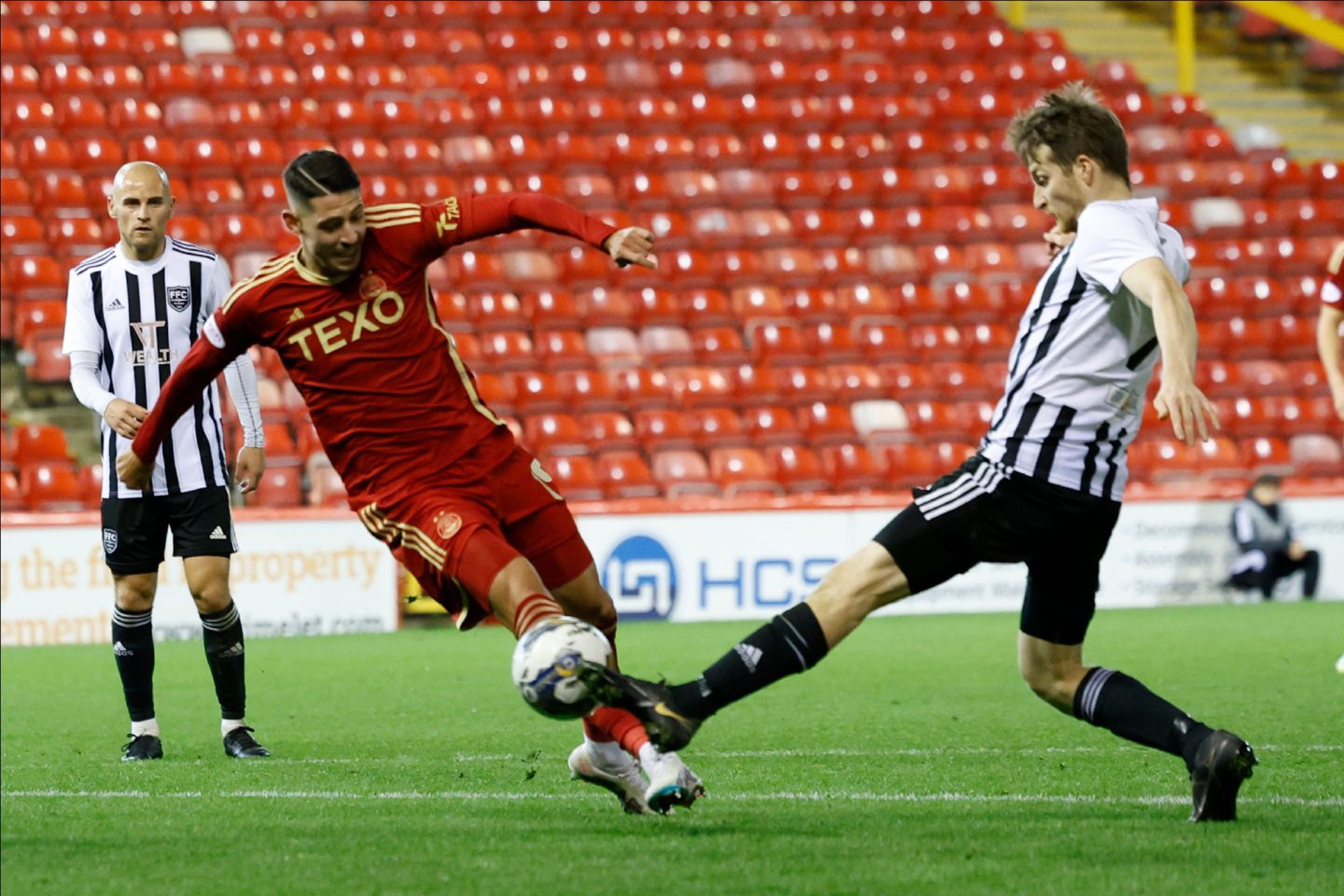 Ester Sokler of Aberdeen in action against Fraserburgh