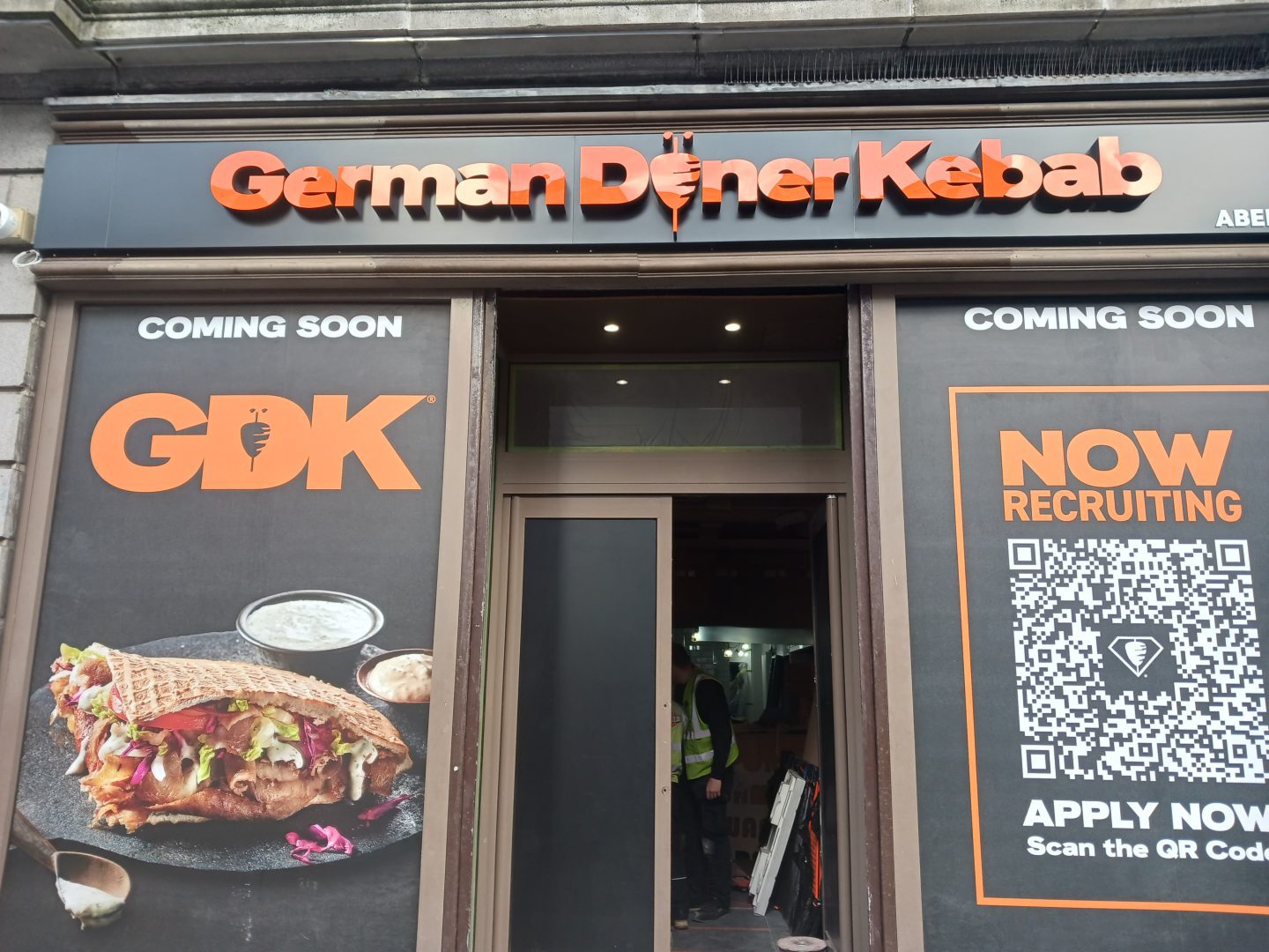 The new German Doner Kebab shop on Union Street in Aberdeen
