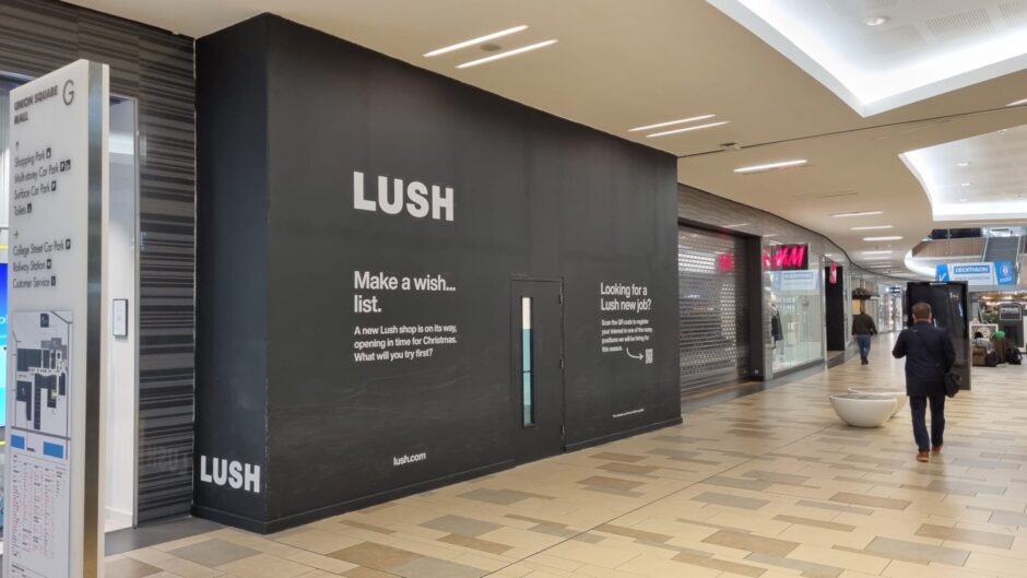 New Lush store in Aberdeen's Union Square, which is set to open November 10.