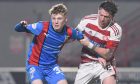 Calum Mackay, left, pictured in action for Inverness Caledonian Thistle, has joined Nairn County on loan