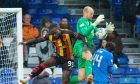 Caley Thistle goalkeeper Mark Ridgers makes a save in October's goalless draw against Partick Thistle.