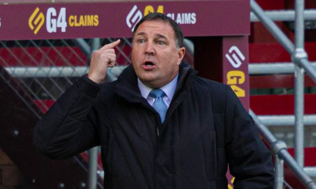 Ross County manager Malky Mackay on the sidelines at Motherwell. Image: SNS