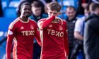 Aberdeen's Leighton Clarkson and Duk look dejected at full-time at Kilmarnock. Image: SNS.