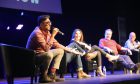Sanjeev Kohli, Jane McCarry, Gavin Mitchell and Paul Riley on stage. Image: Choose Events