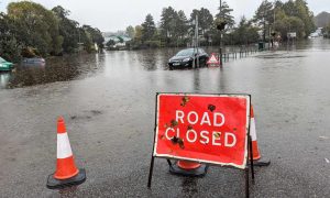 Heavy rain across the north and north-east. Image: Derek Laidler.