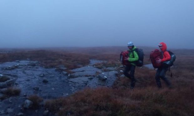 Glencoe and Oban mountain rescue teams searched the hillside after a distress flare was seen by police.