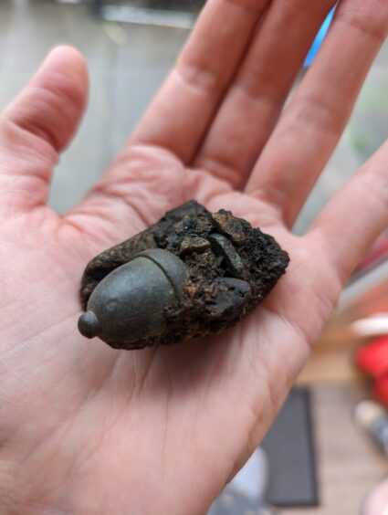 The unusual object was found in Dunstaffnage near Oban. 