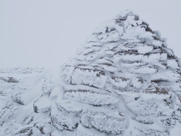 The Cairngorms experienced heavy snowfall.