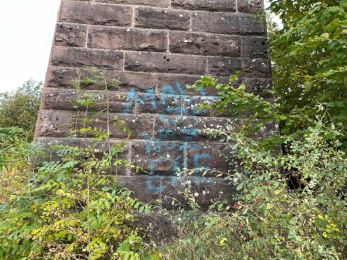 Graffiti has stained the tourist site for more than a year