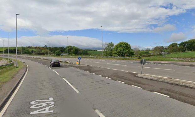 The crash happened at the Bridge of Muchalls junction on the A92. Image: Google Maps