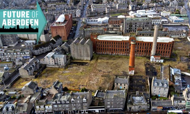 Broadford Works, the A-listed, abandoned textiles factory in Maberly Street, Aberdeen. Image: Kenny Elrick/DC Thomson