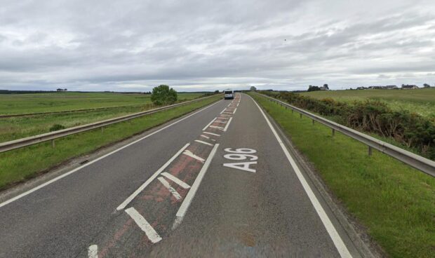 The A96 near the Gollanfield flyover. Image: Google Maps.