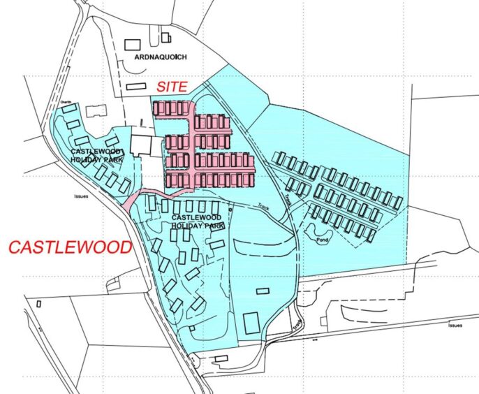 A map of the Castlewood Holiday Park extension