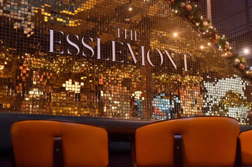 Inside The Esslemont bar on Union Street, Aberdeen.