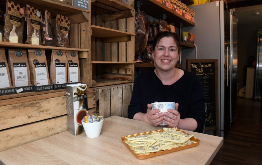 Kira at her chocolate shop and café, voiced her opinions on the Ellon food and drink scene