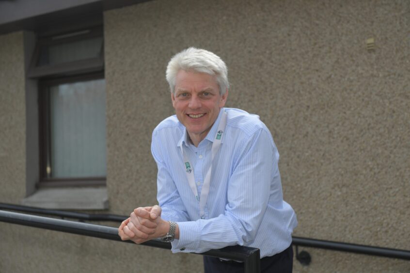 NHS Grampian deputy chief executive Dr Adam Coldwells, who is pleased that RAAC concrete hasn't been found in a number of identified buildings.