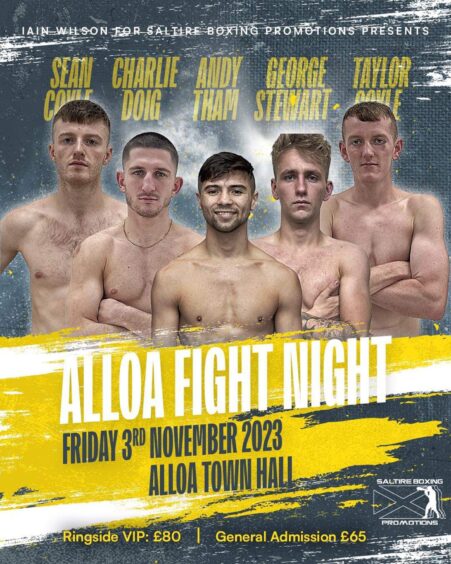A poster for the Alloa fight night