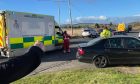 Police and paramedics were called to the B9001 Inverurie to Rothienorman road following reports of a two-vehicle crash.