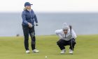Matt Fitzpatrick playing alongside his mother Susan during day two of the 2023 Alfred Dunhill Links Championship Image: PA.