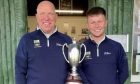 Gordon Grimmer, left, and Tyler Ogston of Nigg Bay Golf Club, who won the 2023 Simmers Trophy at Cruden Bay. Image: Alan Brown.
