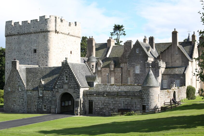 Drum Castle in Aberdeenshire, where a ghost was allegedly caught on camera.