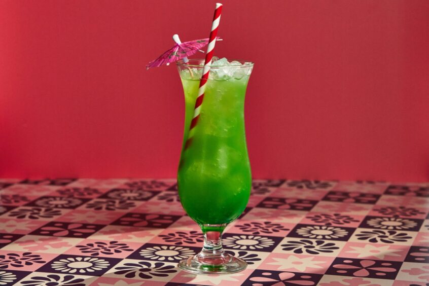 Hot in Havana, a bright green cocktail available at Revolucion de Cuba during Aberdeen cocktail week