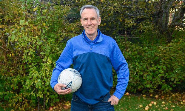 David Pirie played in Buckie Thistle under-21s' Aberdeenshire League match against Keith - at the age of 65. Images: Jason Hedges/DC Thomson.