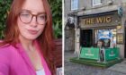 Jodie Fraser and a photo of the Aberdeen bar she shouted racist abuse in