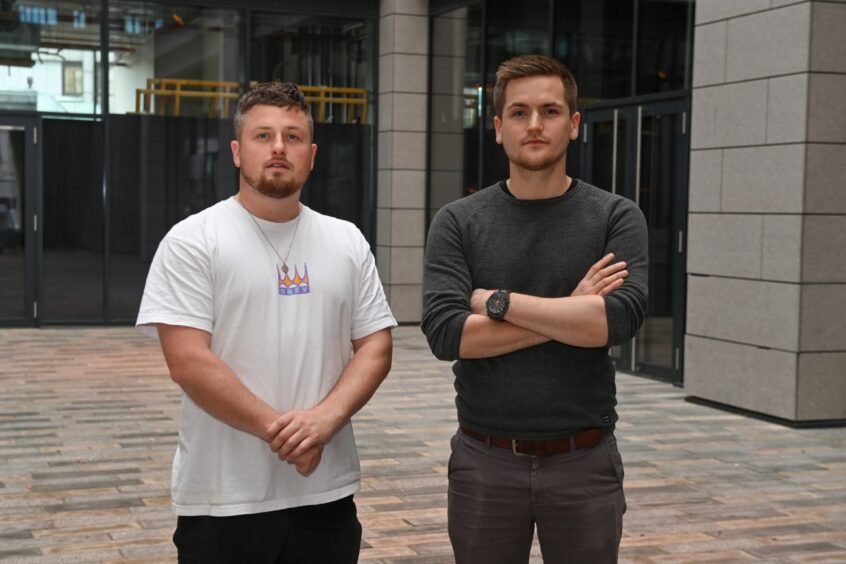 Former Resident X owners Michael Robertson and David Griffiths outside the Marischal Square food hall. Image: Kenny Elrick/DC Thomson