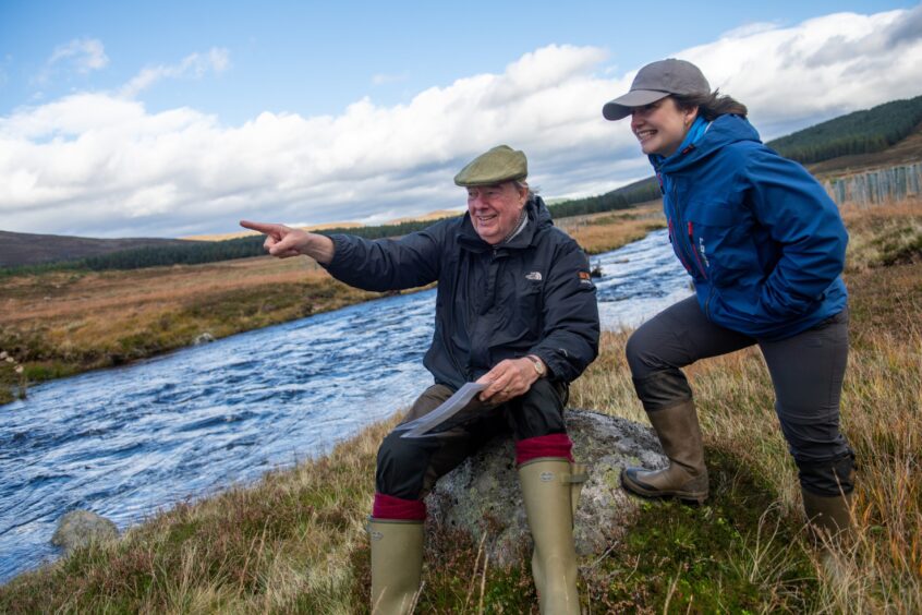 Lawrence Ross and Kayleigh Ewan look out at the river.
Image: Kath Flannery/DC Thomson