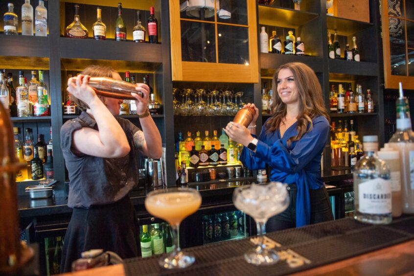 Writer Karla Sinclair joins The Esslemont's mixologist Lisa Macleod to create the P&J cocktail.