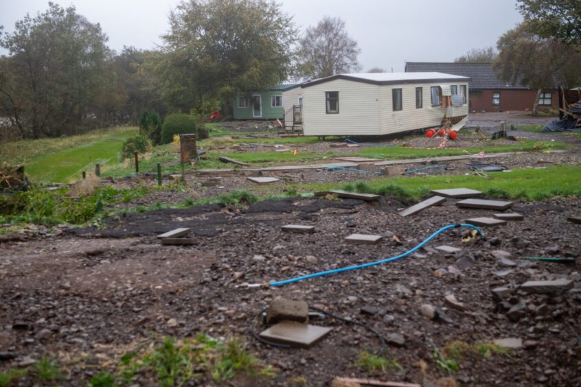 Picture shows damaged caused by Storm Babet.