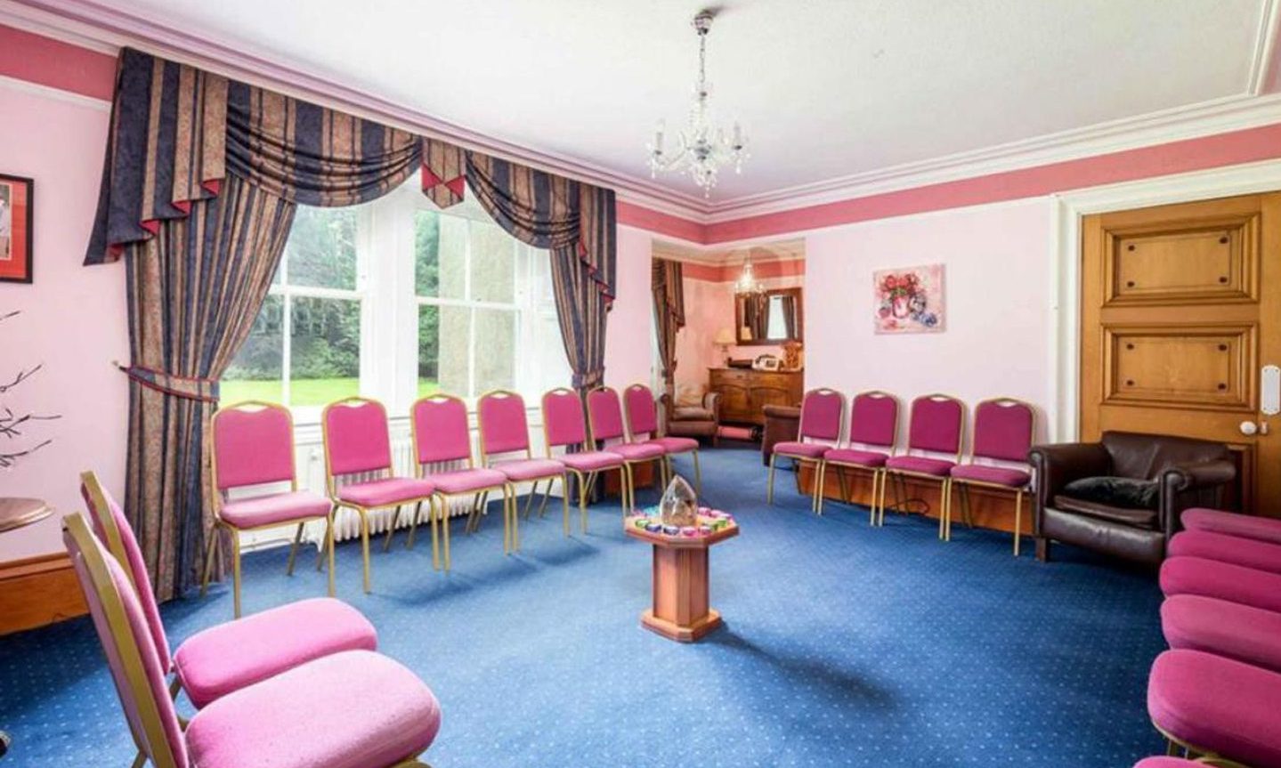 Inside the seance room at Kingswells House in Aberdeen.