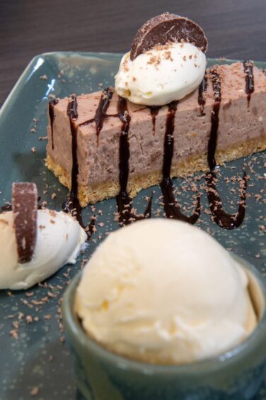  Terry's Chocolate Orange cheesecake at the Alford restaurant.