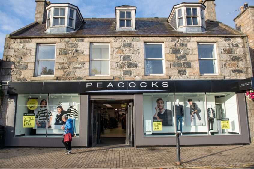 Exterior of the new Peacocks store in Inverurie's Market Place.