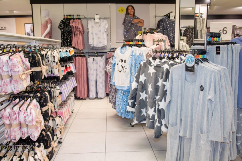 Nightwear section at the Market Place store. 