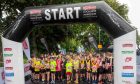 Runners about to start Loch Ness Marathon