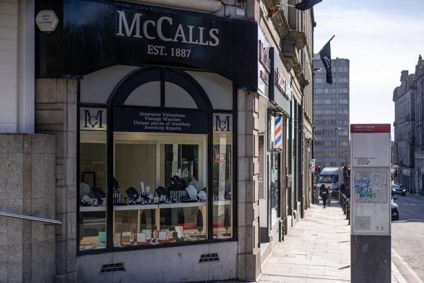 McCalls jewellers shop in Aberdeen
