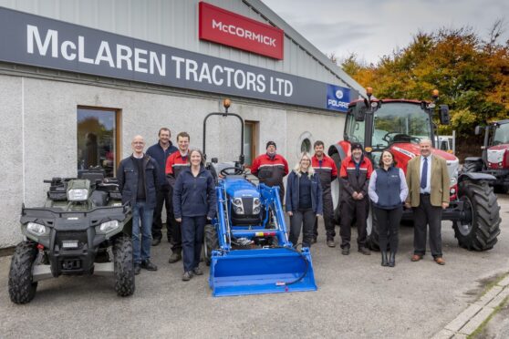 McLaren Tractors staff pictured ahead of the open day to celebrate the anniversary.