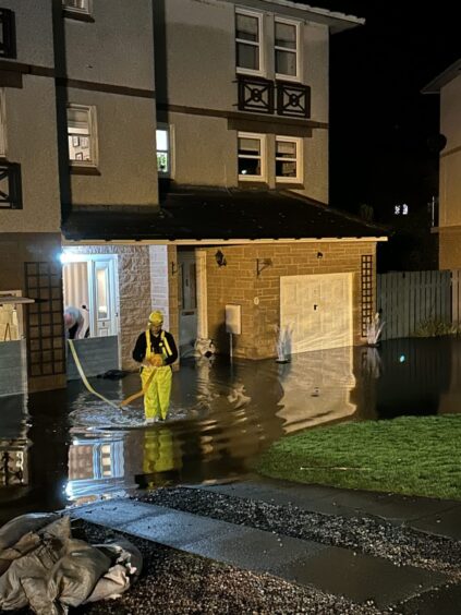 House getting water pumped in Peterculter.