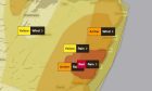 Met Office red weather warning for Storm Babet in Aberdeenshire.