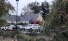 Smoke coming out of a building at Meldrum House Hotel. Image: DC Thomson.