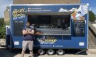 Grant MacNicol with his food truck, The Angry Seagull. Image:  Grant MacNicol