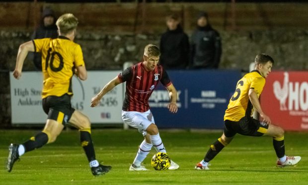 David Wotherspoon made his Caley Thistle debut against Nairn County on Wednesday night at Station Park. Image: Jasperimage
