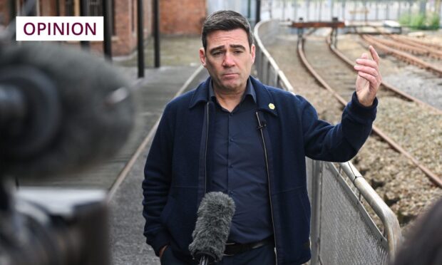 Greater Manchester Mayor Andy Burnham expresses his disappointment and anger at the decision to axe plans for high-speed rail travel between London and the north of England (Image: James Veysey/Shutterstock)