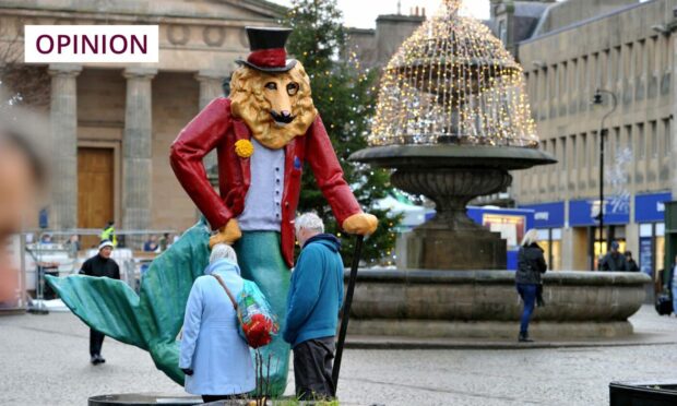 Elgin's Dandy Lion, located on the high street (Image: DC Thomson)
