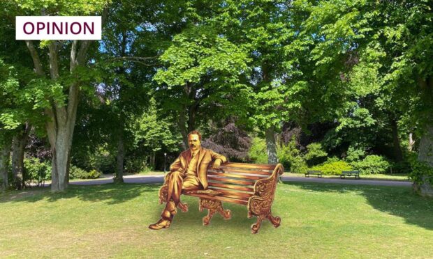 An artist's impression of the JJR Macleod statue planned for Duthie Park