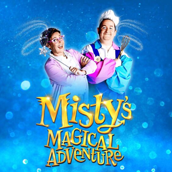 A promotional image for Misty's Magical Adventure which is headed to Aberdeen and Inverness.