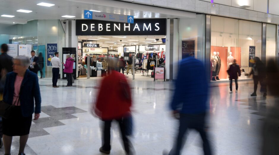 It was confirmed Debenhams would not reopen in the Trinity Centre in Aberdeen in 2021. Image: Chris Sumner/DC Thomson