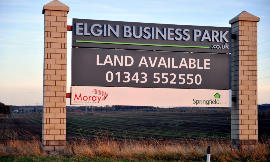 Elgin Business Park sign. 